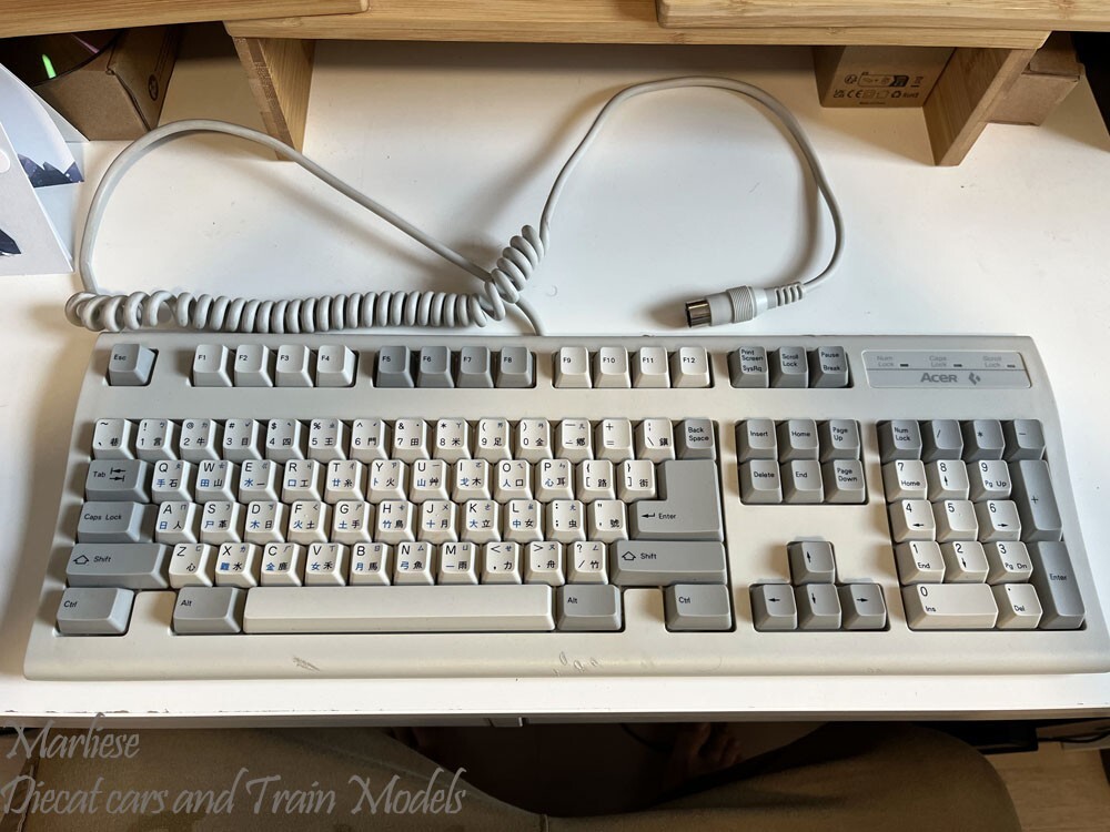 Vintage 1993 Acer Keyboard, JUP6511-T Din5, bilingual, Tested working_Rare
