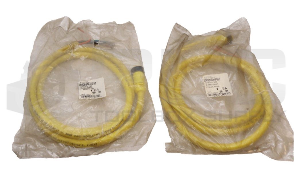 LOT OF 2 SEALED NEW WOODHEAD 206000A01F060 CORDSET 6 POLE FEMALE STRAIGHT 6&quot