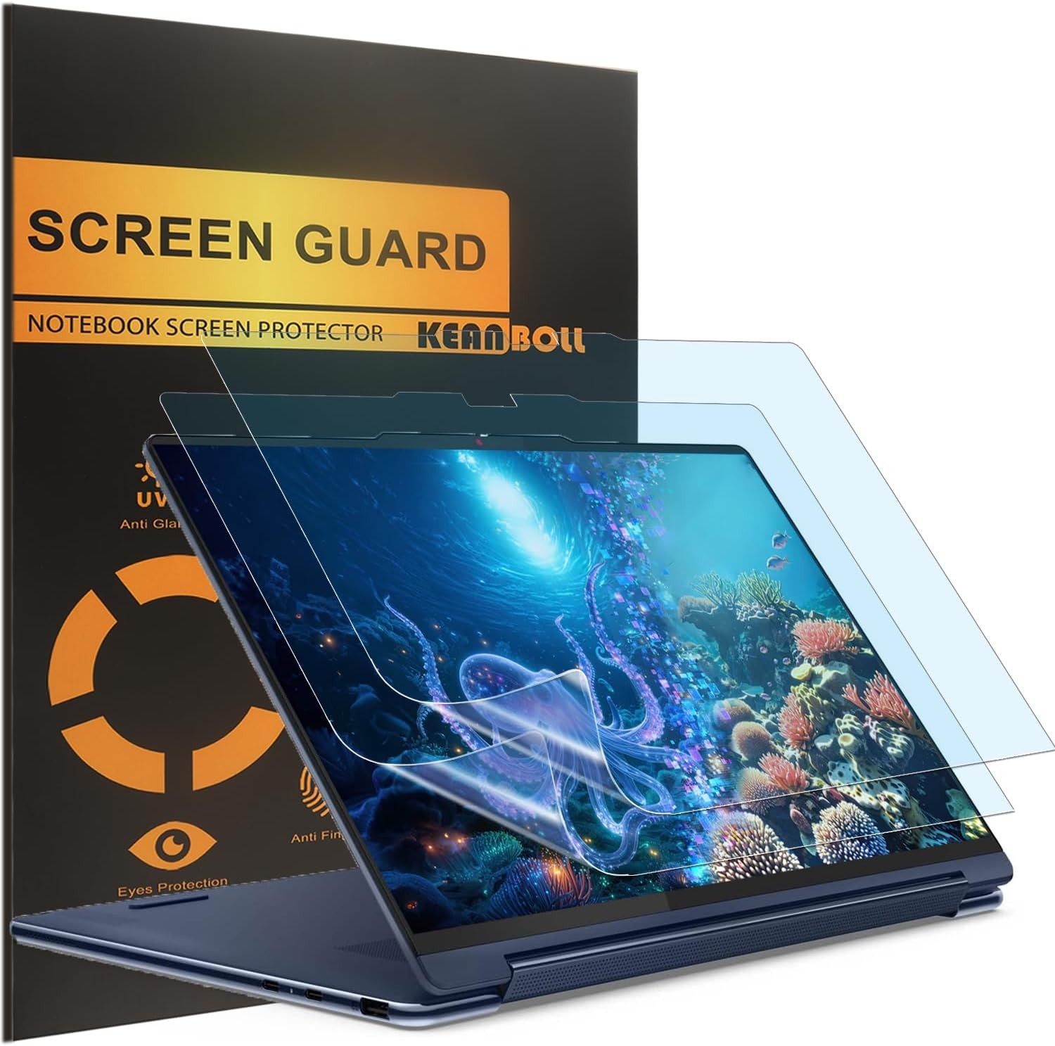 2-Pack Block Blue Light Screen Protector for Lenovo Yoga 9i Aura Edition 2-in-1