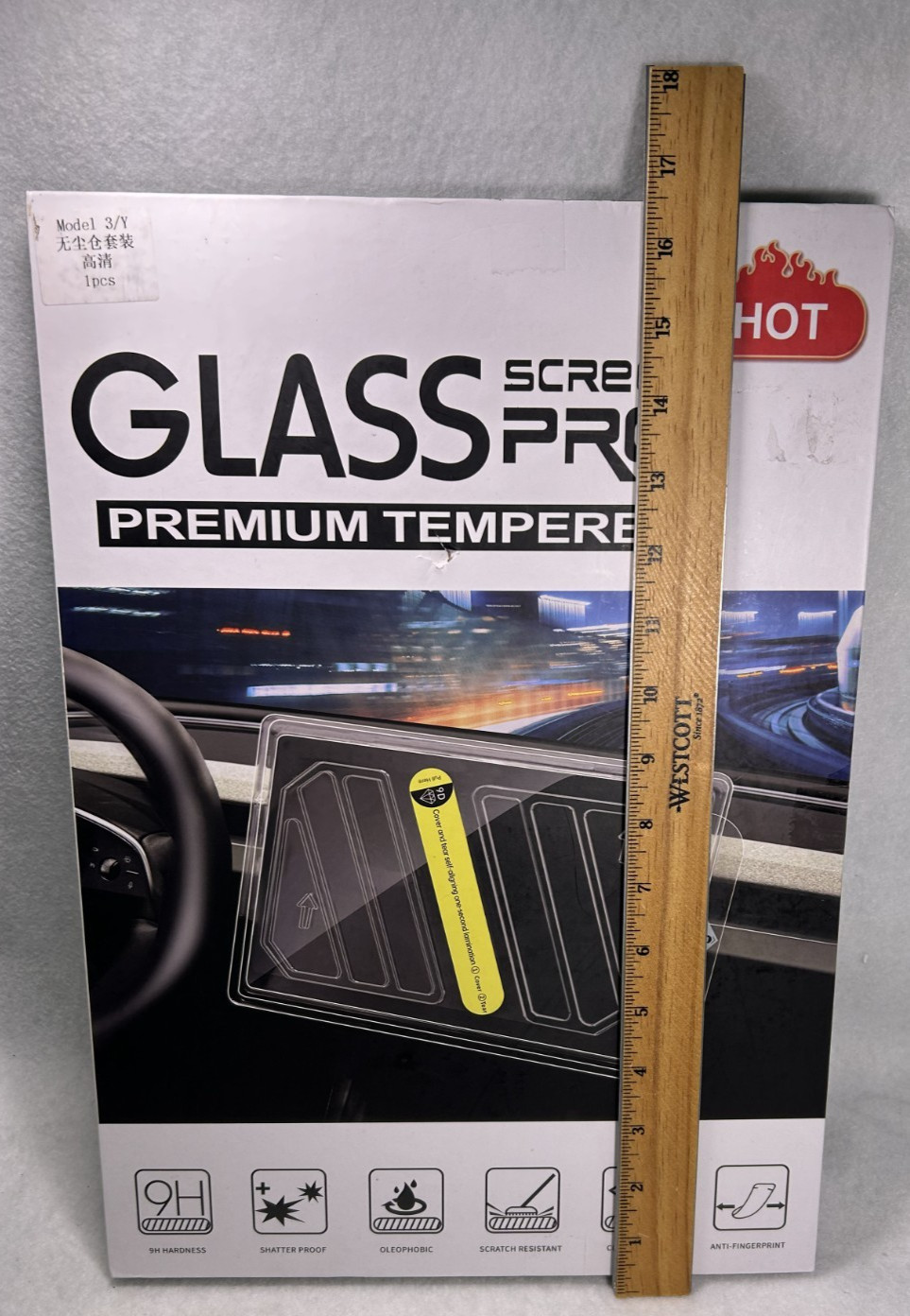 Crystal Clear XL 13-7/8" x 9" = 18.36" Diagonal Tempered Glass Screen Protector
