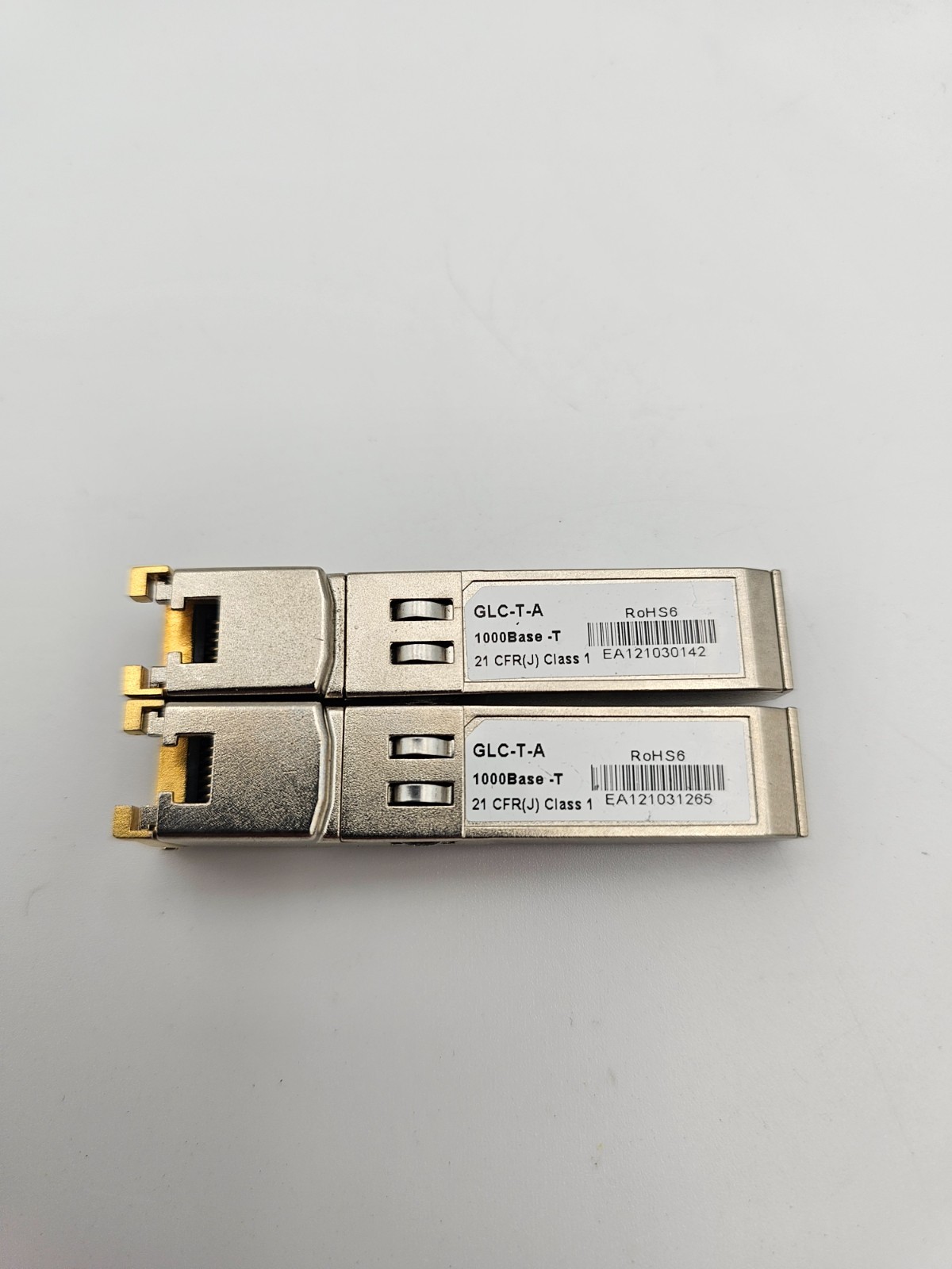 Approved Lot of 2 GLC-T-A 1000Base-T Copper SFP 100m Cat5e Lot of 2