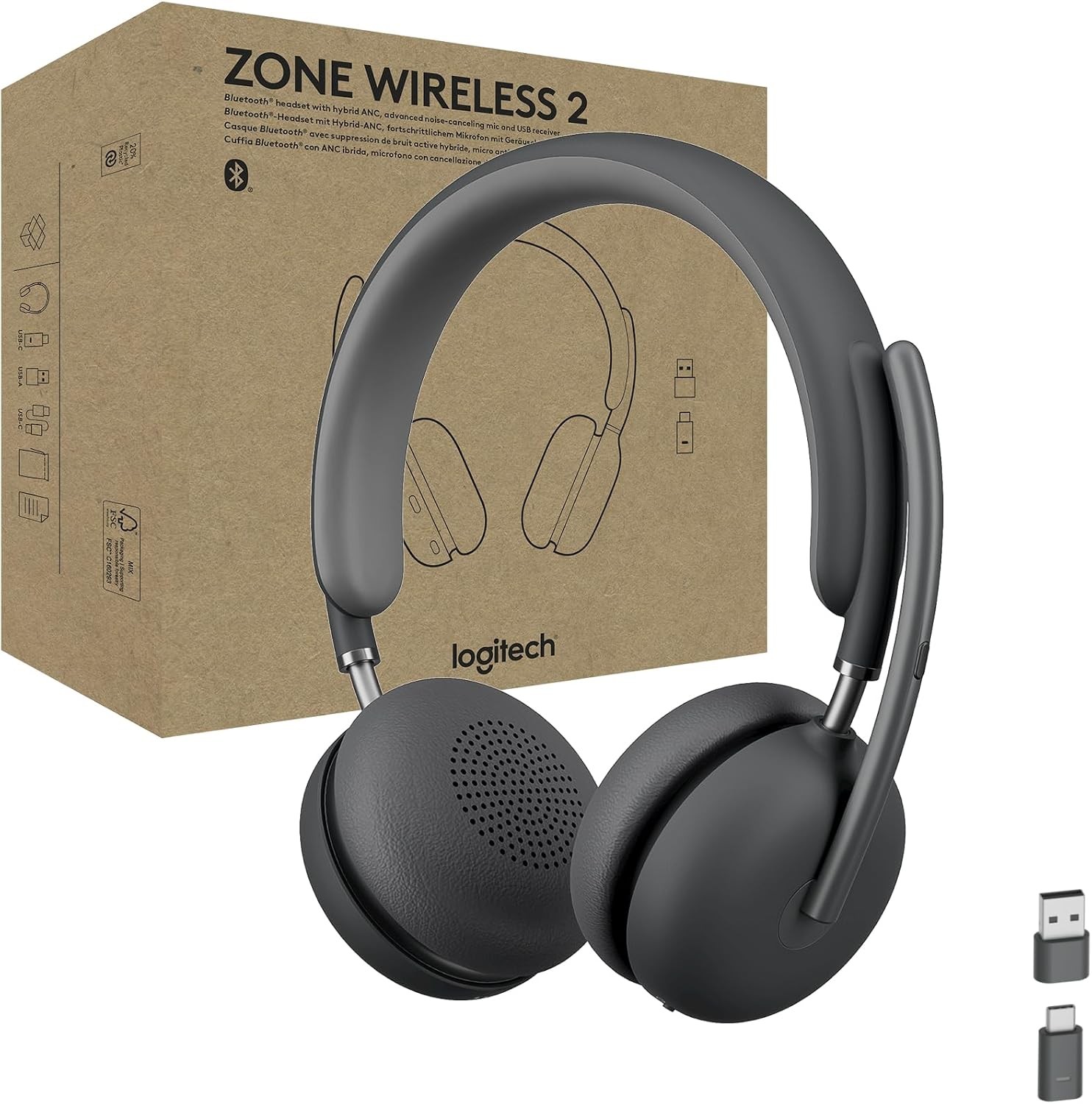 HEADSET-Zone Wireless 2 UC-GRAPHITETEAMS-2.4GHZ/BT-A00174A00172NO