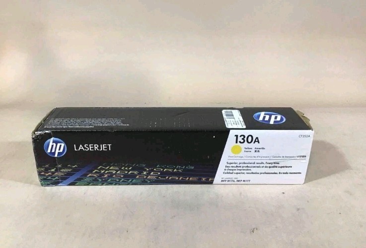 Genuine HP 130A CF352A Yellow Toner Cartridge Laserjet Pro MFP M176 M177. NEW