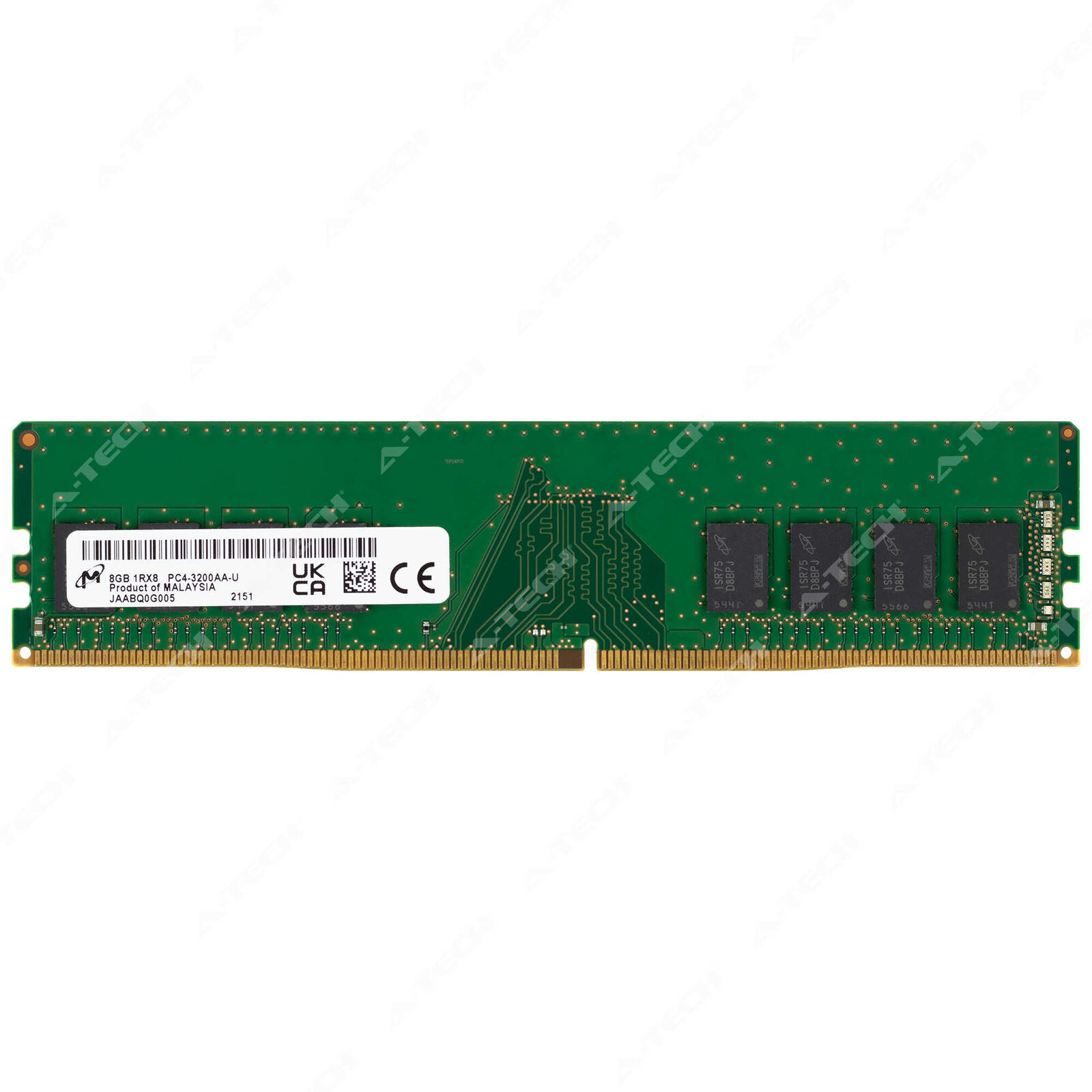 Micron 8GB 1Rx8 PC4-3200 DIMM DDR4-25600 288Pin Non-ECC UDIMM Desktop Memory RAM