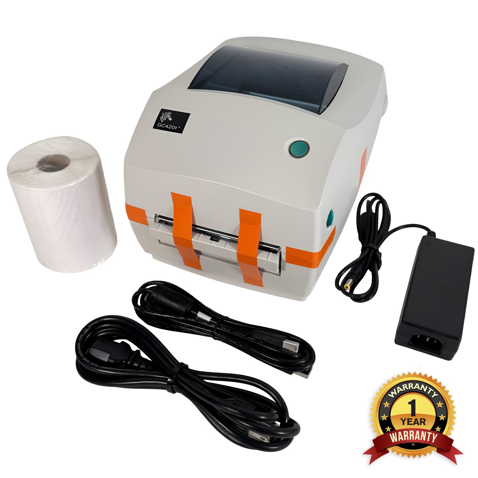 Zebra GC420T Thermal Transfer Desktop Label Printer Dispenser USB Ready to Print