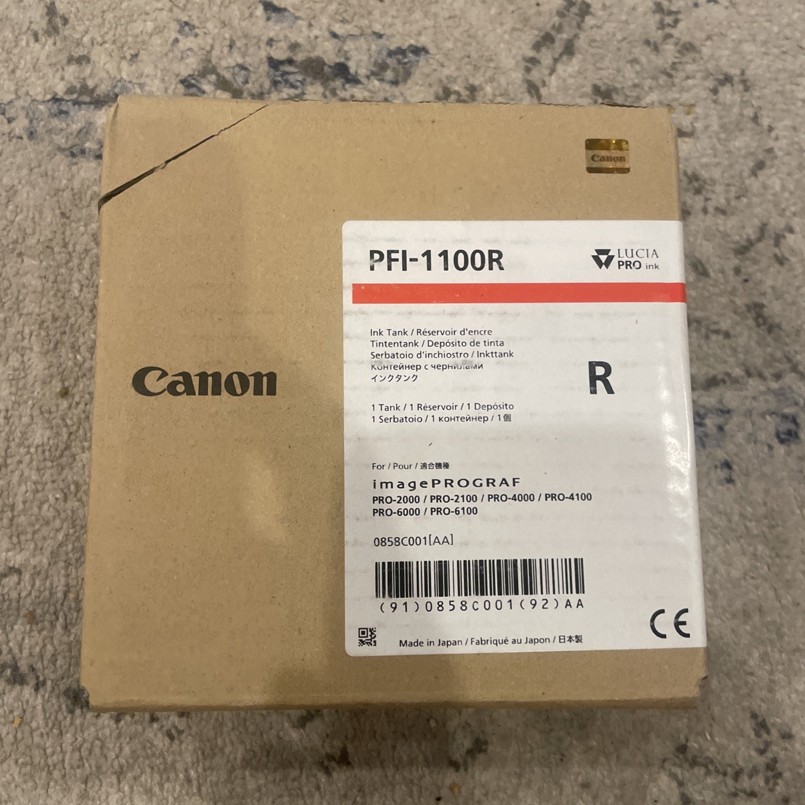 NEW Canon PFI-1100 Pigment Ink Tanks, 160ml for imagePROGRAF PRO-2000/4000