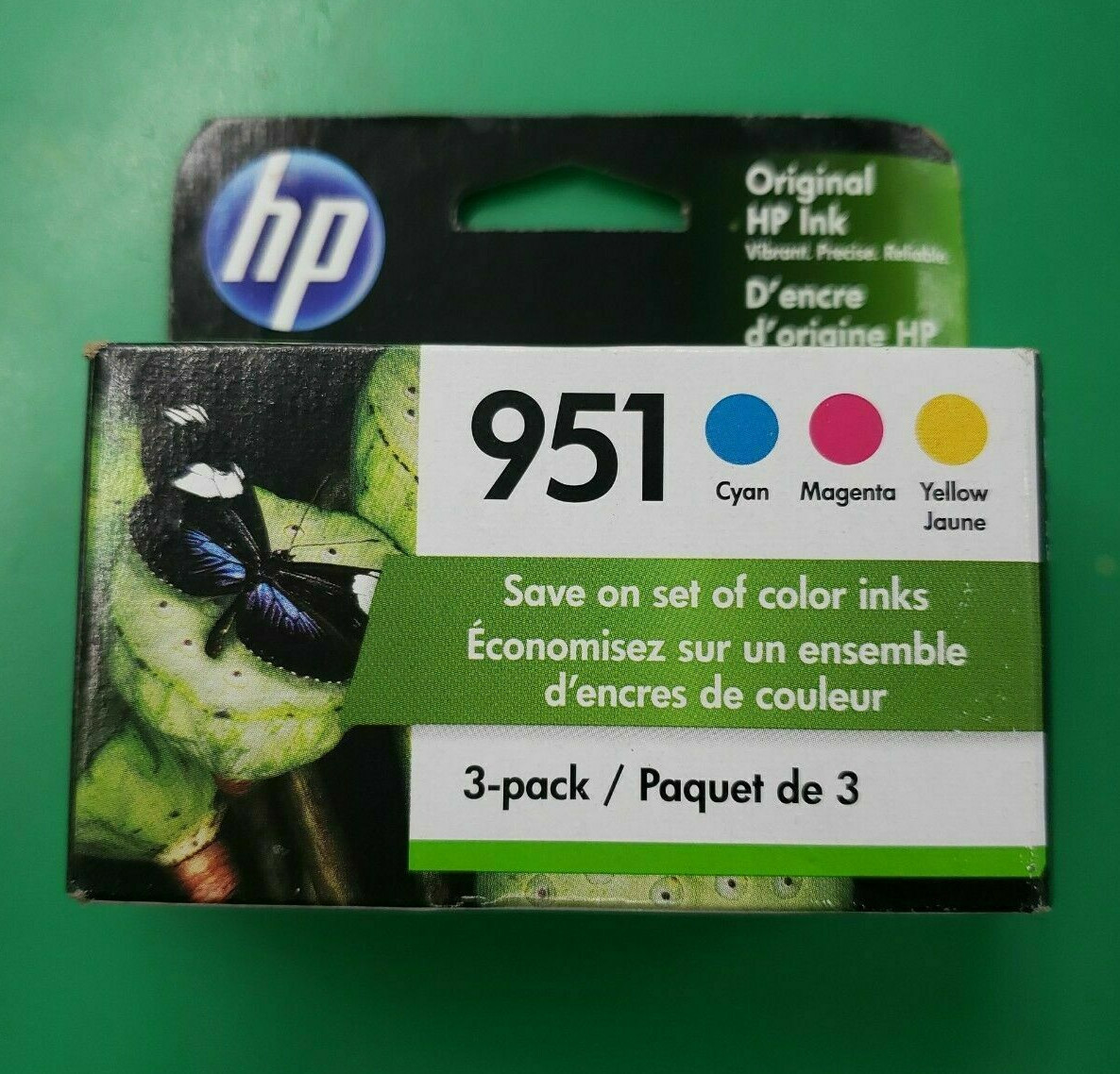Genuine HP 951 Color Ink Cartridges-C/M/Y-For HP8100 8615 8625 Printer-3PK-OEM