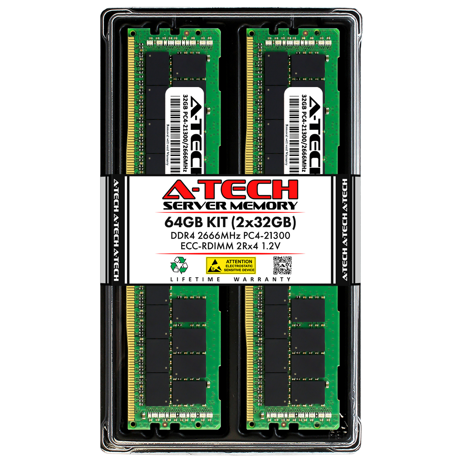 64GB 2x 32GB PC4-2666 RDIMM Supermicro 6048R-E1CR72L 6049P-E1CR24H Memory RAM