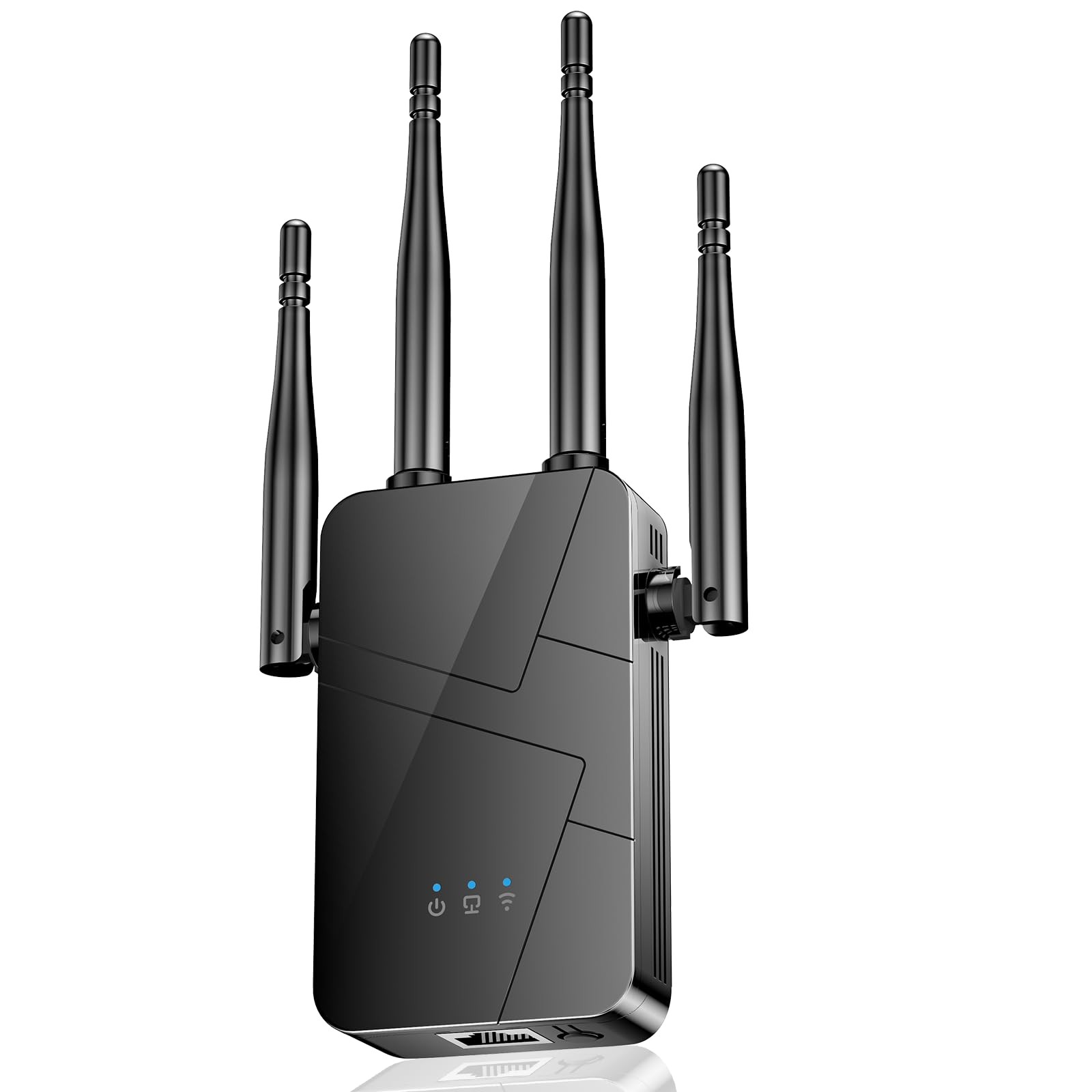 2026 WiFi Extender Signal Booster for Home, 15000sq.ft Wireless Black