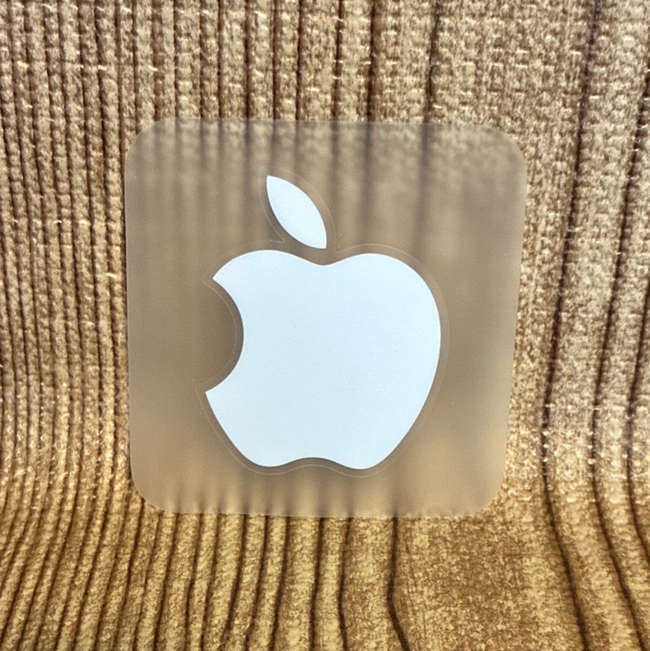 Vintage Late 90s Small Apple iMac Computer White Apple Decal Sticker - 1.5” X 2”