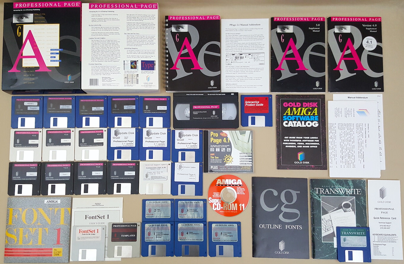 Professional Page v4.1 & Draw v3.03 ©1992 Gold Disk for Amiga +LOTS of EXTRAS