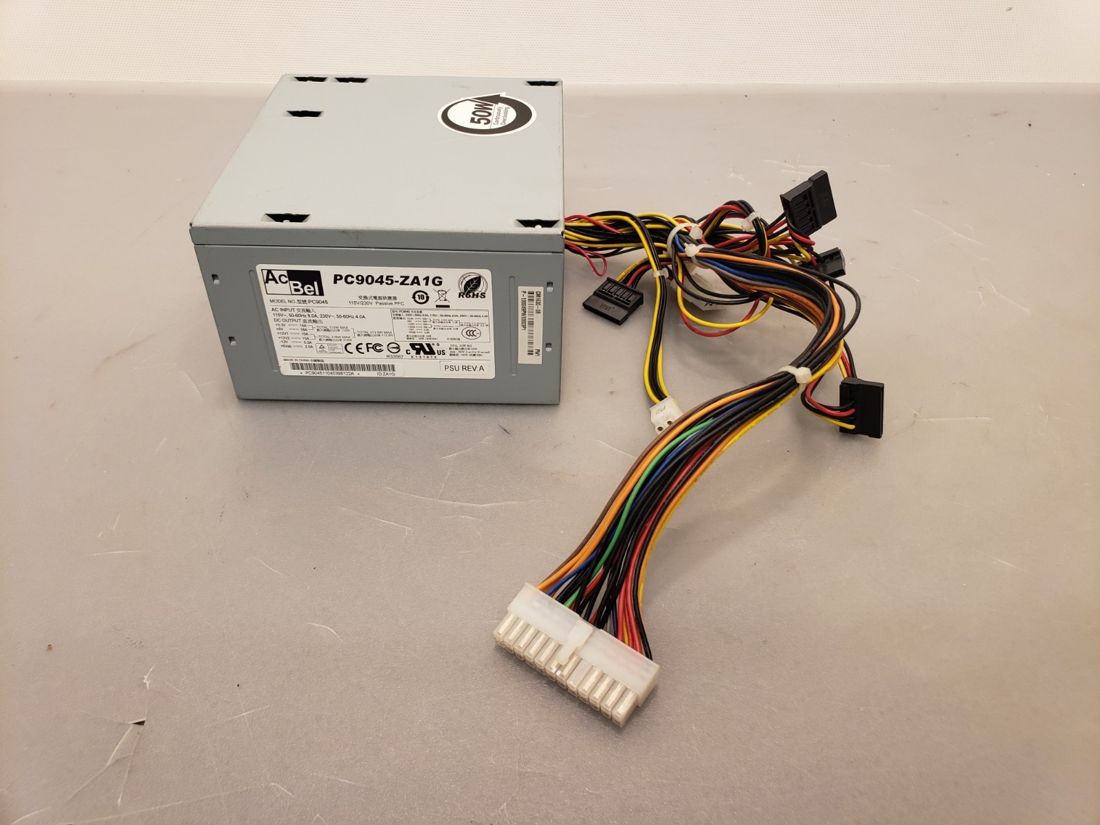 AcBel Asus Essentio CM1630-08 330 W 24 Pin ATX Desktop Power Supply PC9045-ZA1G