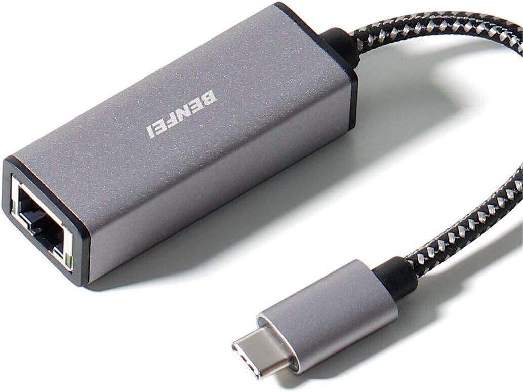 BENFEI - USB-C to Ethernet Adapter, USB Type-C (Thunderbolt 3/4) to RJ45 Gigabit