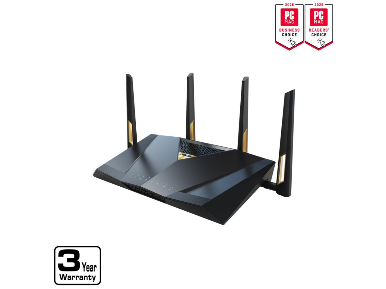 ASUS RT-BE88U Dual-band WiFi 7 AiMesh Extendable Performance Router, 4K-QAM,