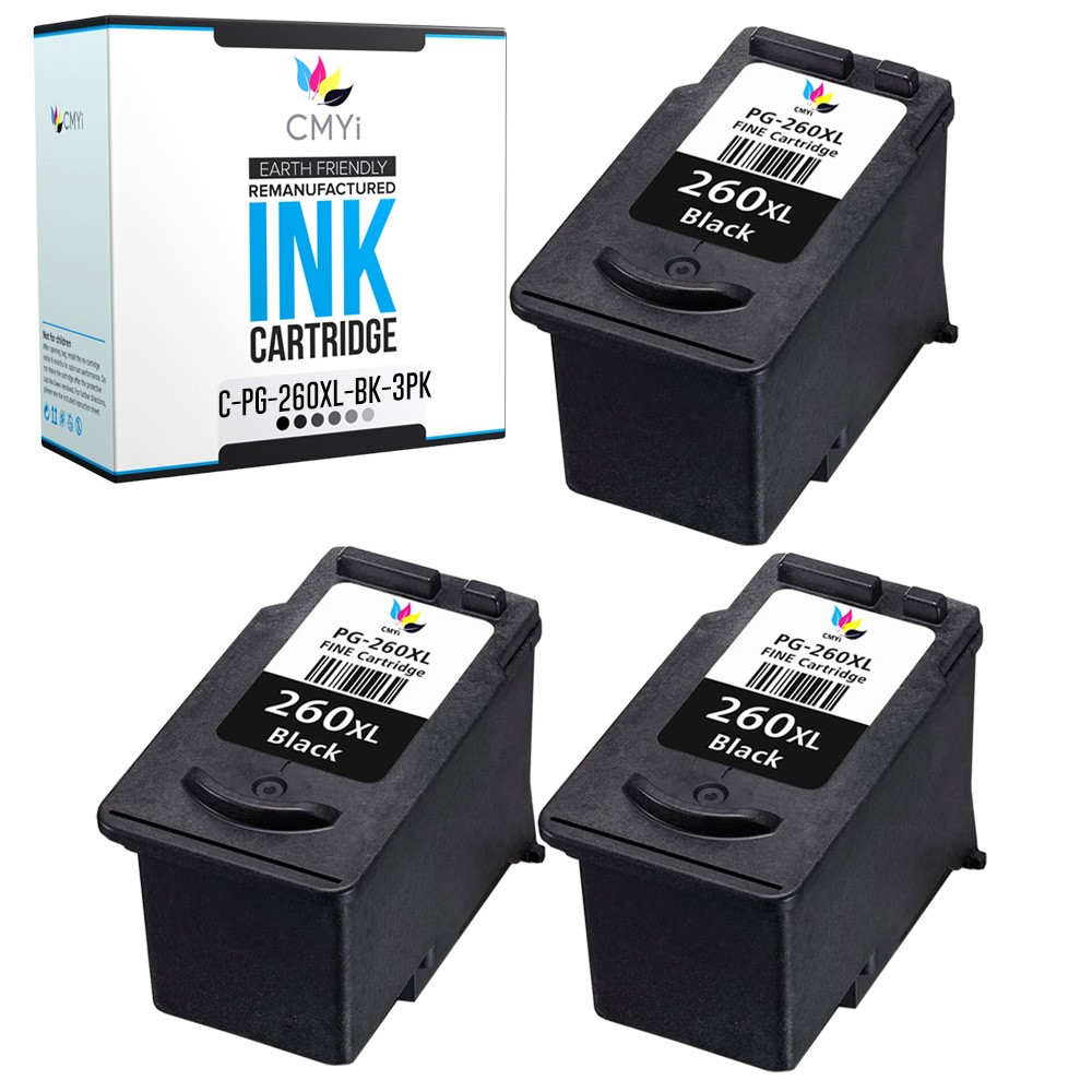 CMYi 3PK Replacement PG-260XL Ink Cartridge for Canon PIXMA TS6420 TR7020 TS5320