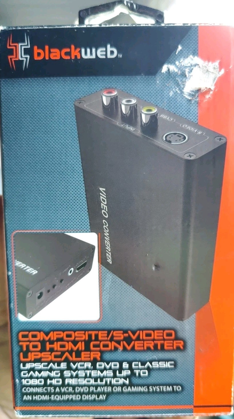 BlackWeb Composite A/V To HDMI Converter w/ A/V Cable