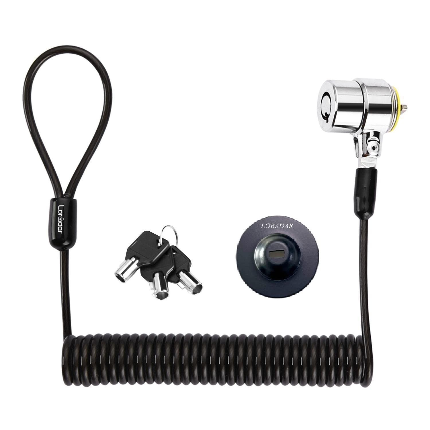 8Feet 3keys Security Retractable Cable Lock Portable Keyed Laptop Lock for Mo...