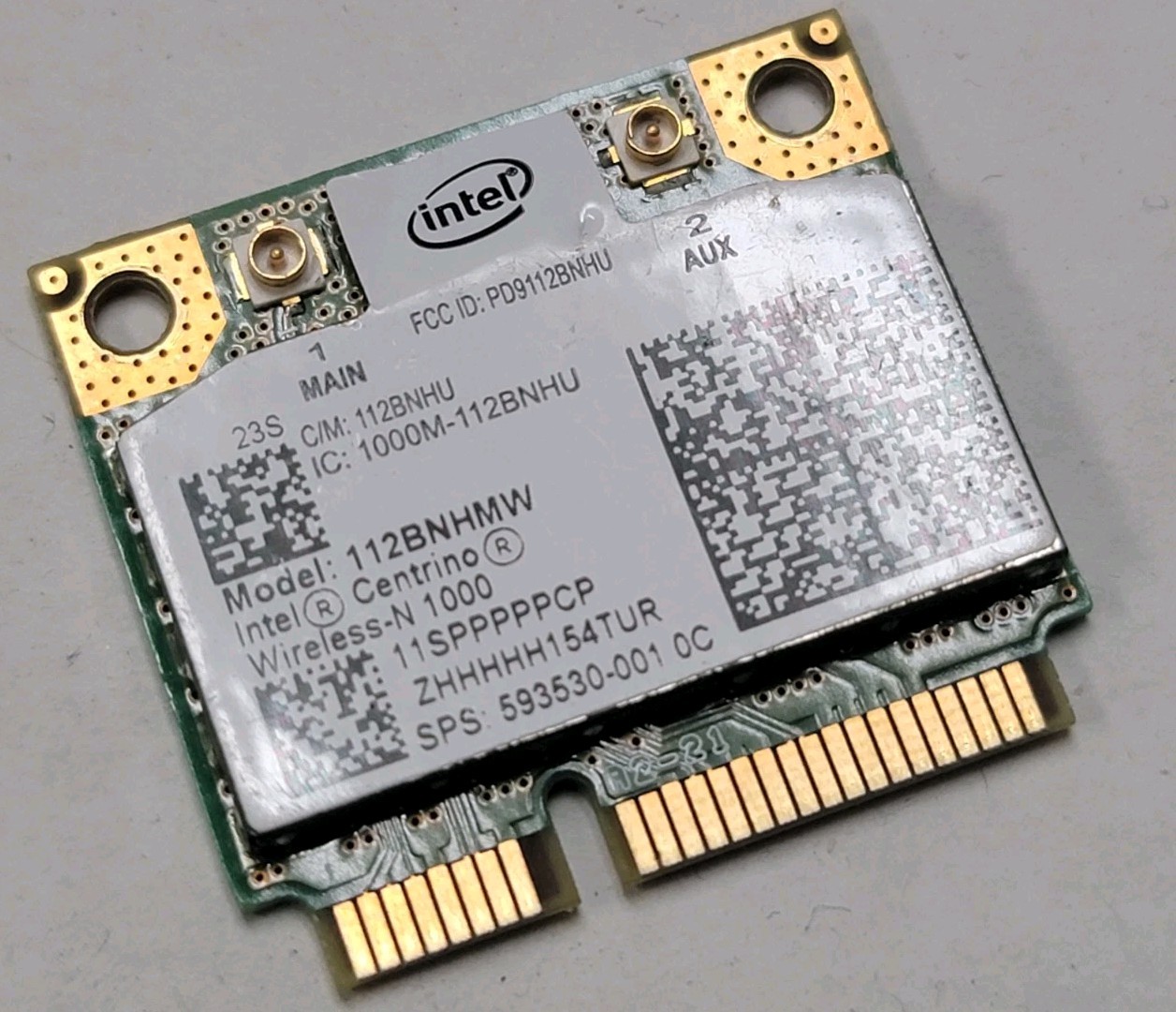 HP OEM  593530-001 Intel Centrino Wireless-N 1000 b/g/n PCIe Half 