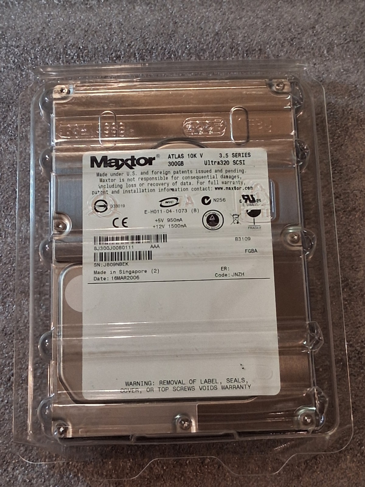 Maxtor 8J300J0 ATLAS 10K 300GB SCSI Hard Drive 3.5
