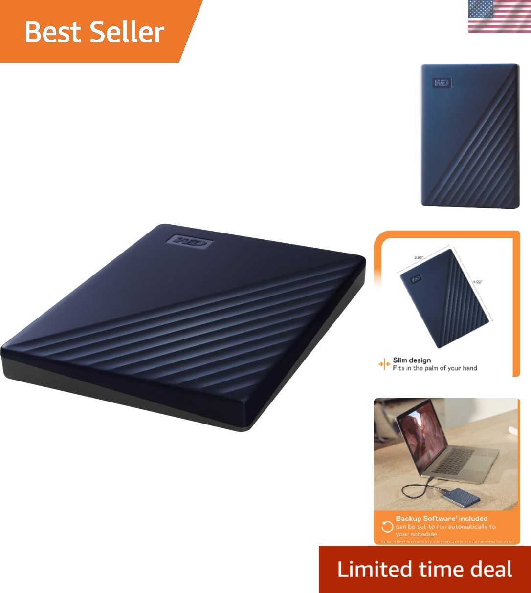 WD 2TB My Passport for Mac Portable External Hard Drive