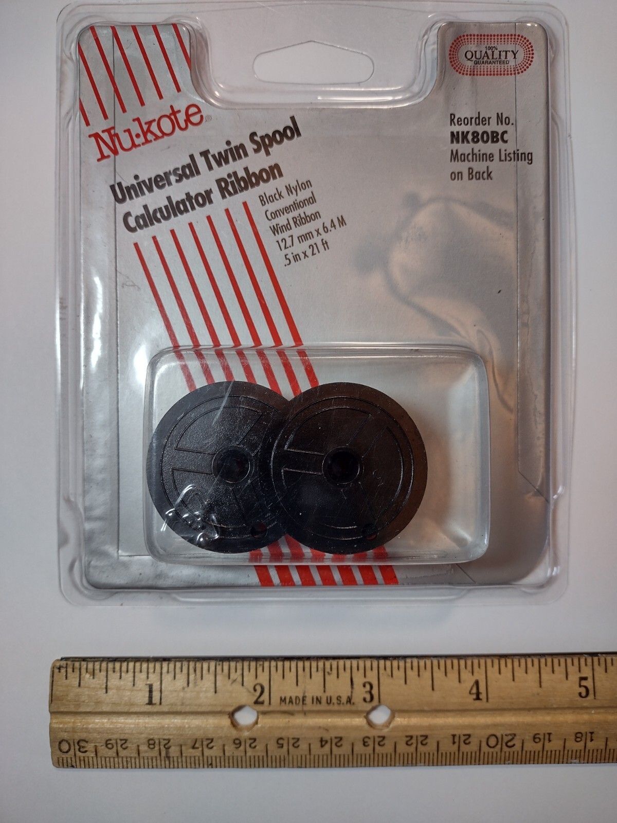 Nu-kote Universal Twin Spool Calculator Ribbon NK80BC Canon Royal Sharp Texas In