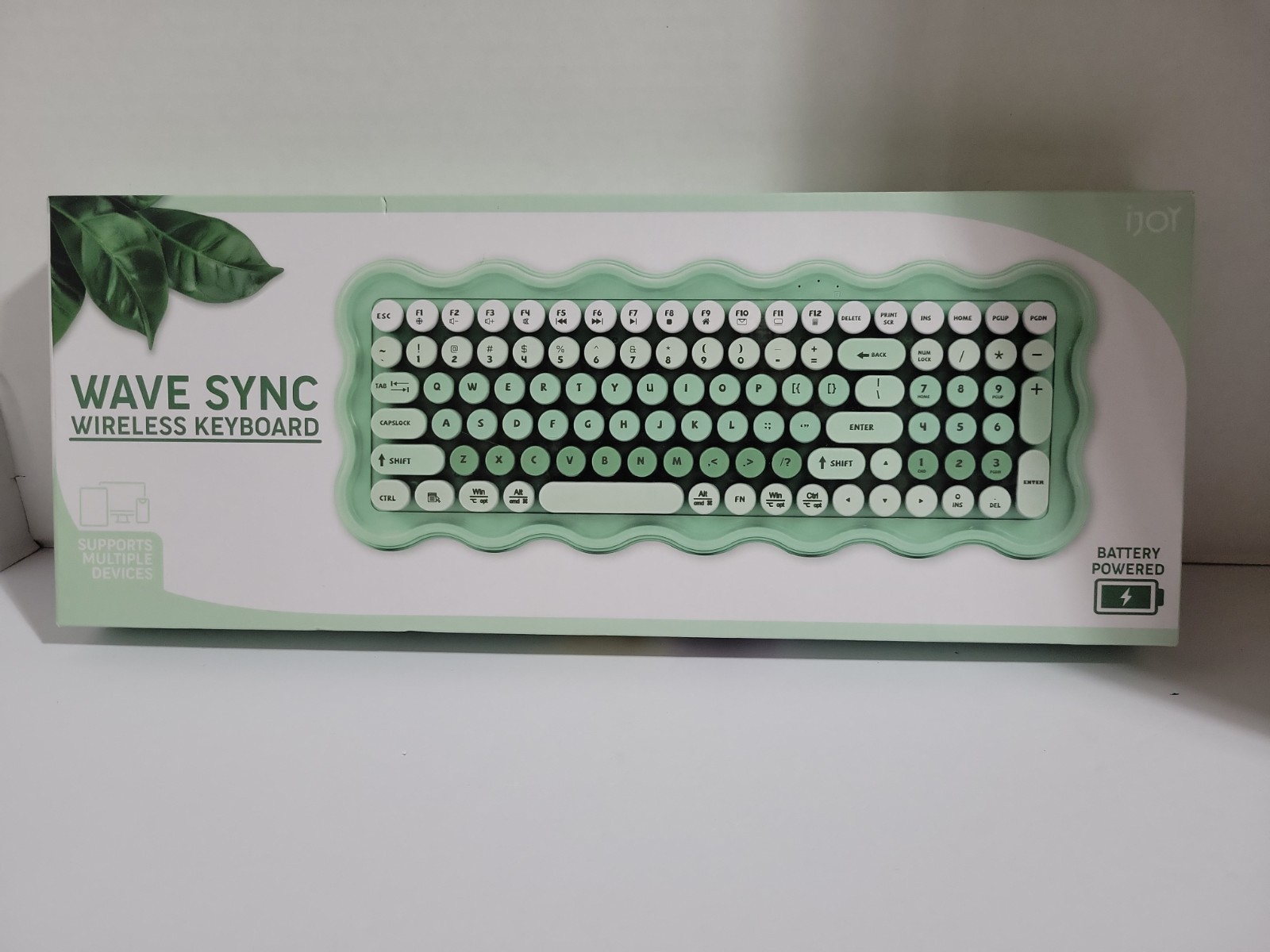 iJoy Wave Sync Wireless Keyboard Mint Green New In Box