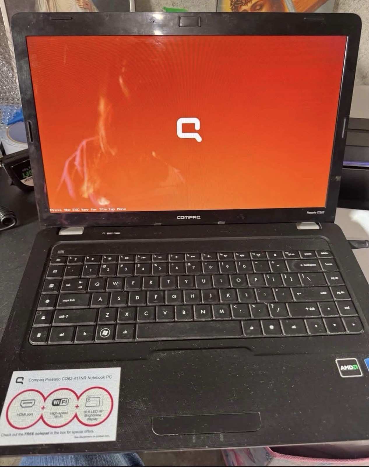 Compaq Presario CQ62-417NR notebook PC