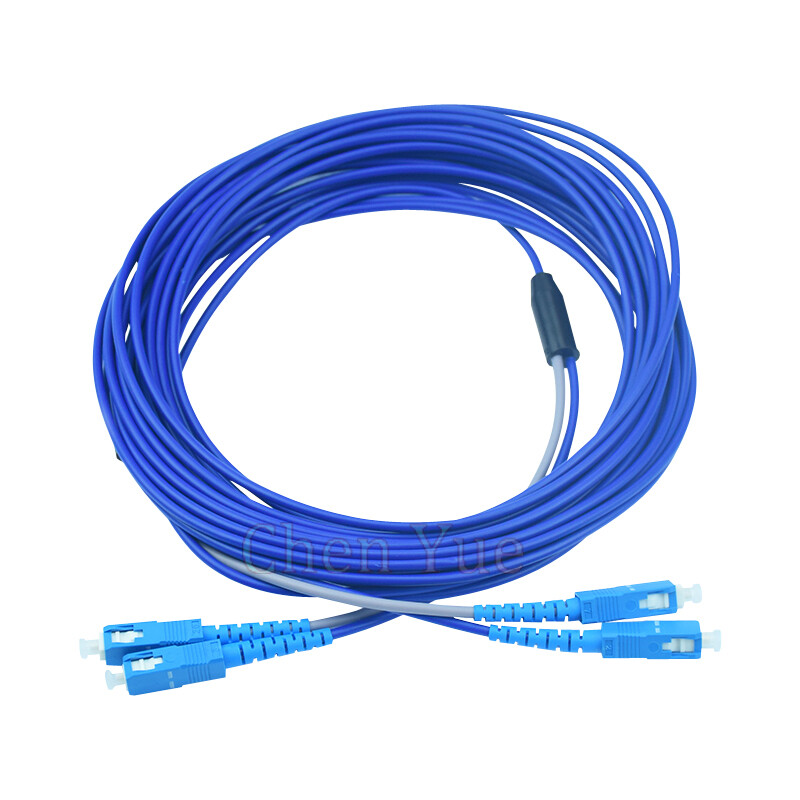 30M Indoor Armored Fiber Patch Cord Duplex SM SC-SC UPC FTTH Fiber Cable Jumper