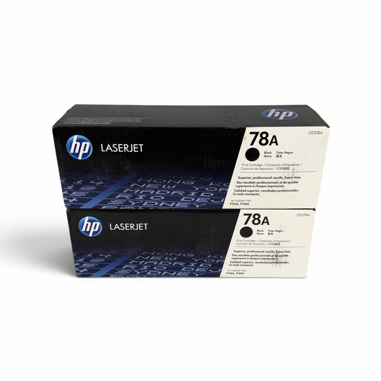 HP 78A CE278A Black Toner Cartridge Genuine OEM Lot of 2 New Sealed P1566 P1606