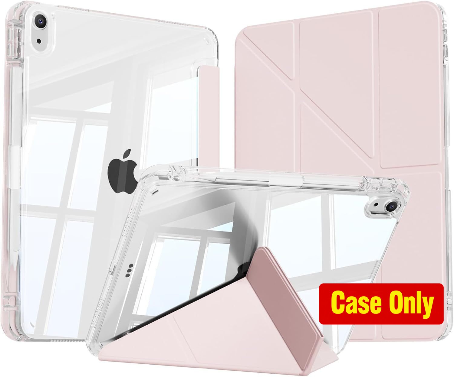 Case for iPad Air 11" M4/M3/M2, Air 5/4th Gen 10.9" Y-Shaped Case, Pink | Pencil