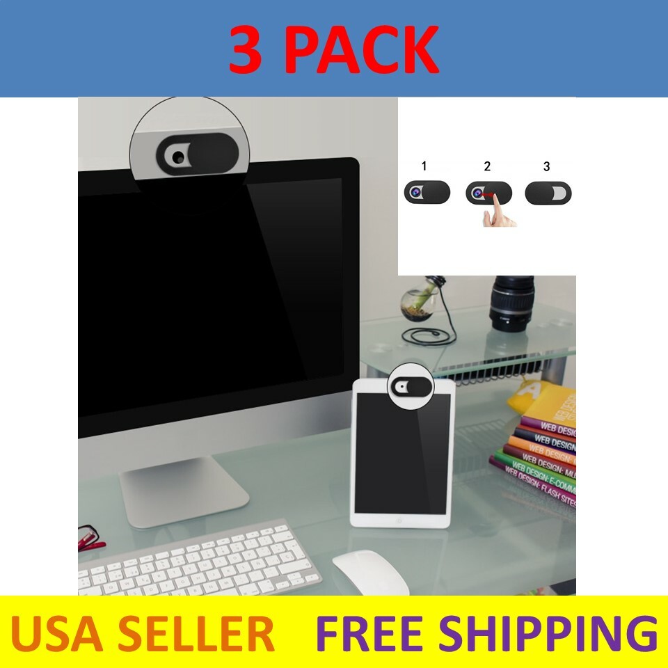 3Pcs WebCam Shutter Covers Web Laptop iPad Camera Secure Protect your Privacy US