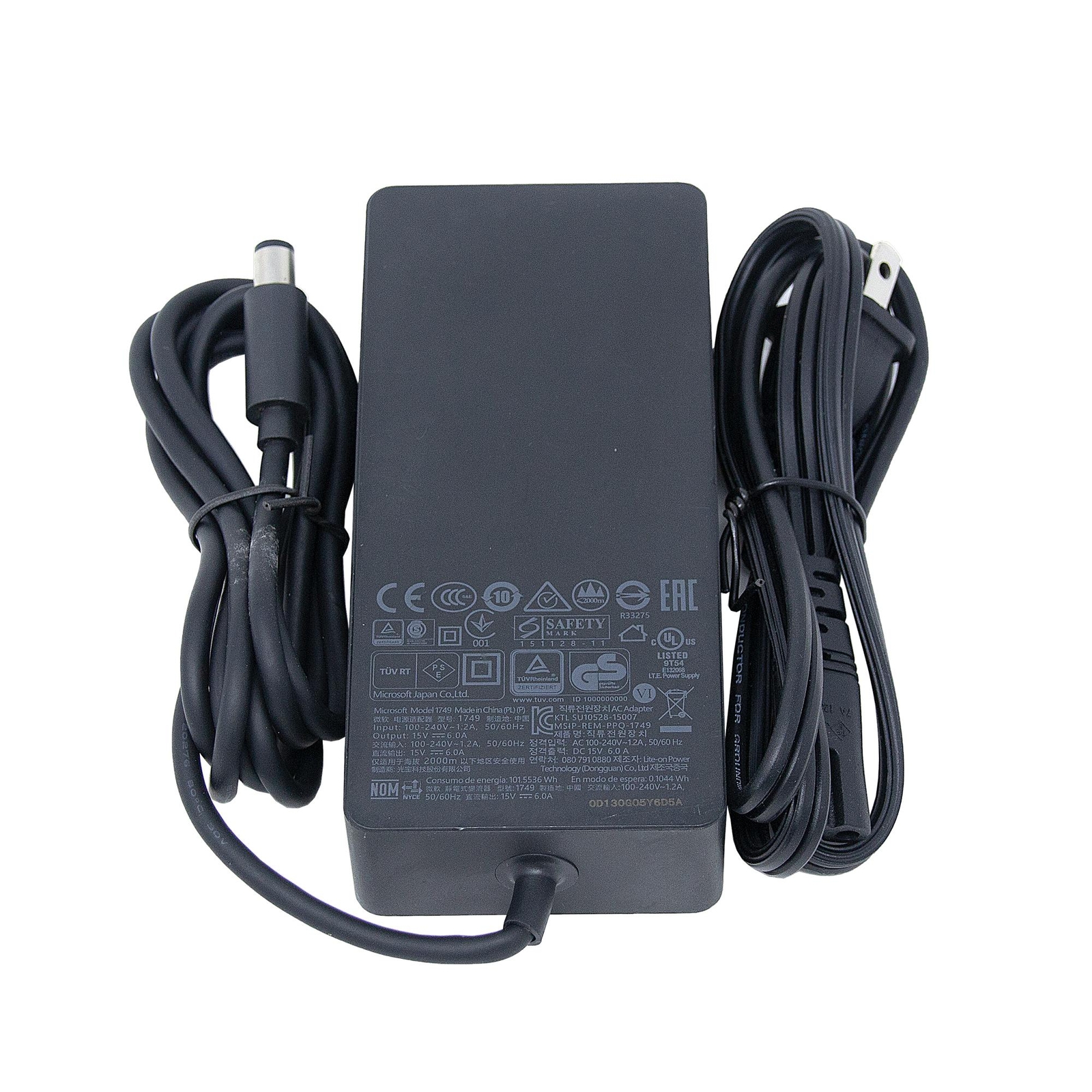 Microsoft Surface Charger 1749 15V 6A 90W compatible with Surface Dock 1661