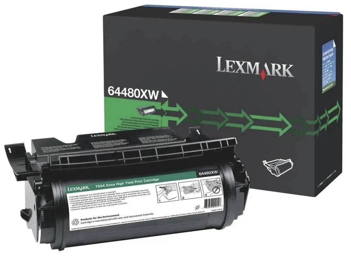 LEXMARK 64480XW T644 Extra High Yield Black Toner Cartridge