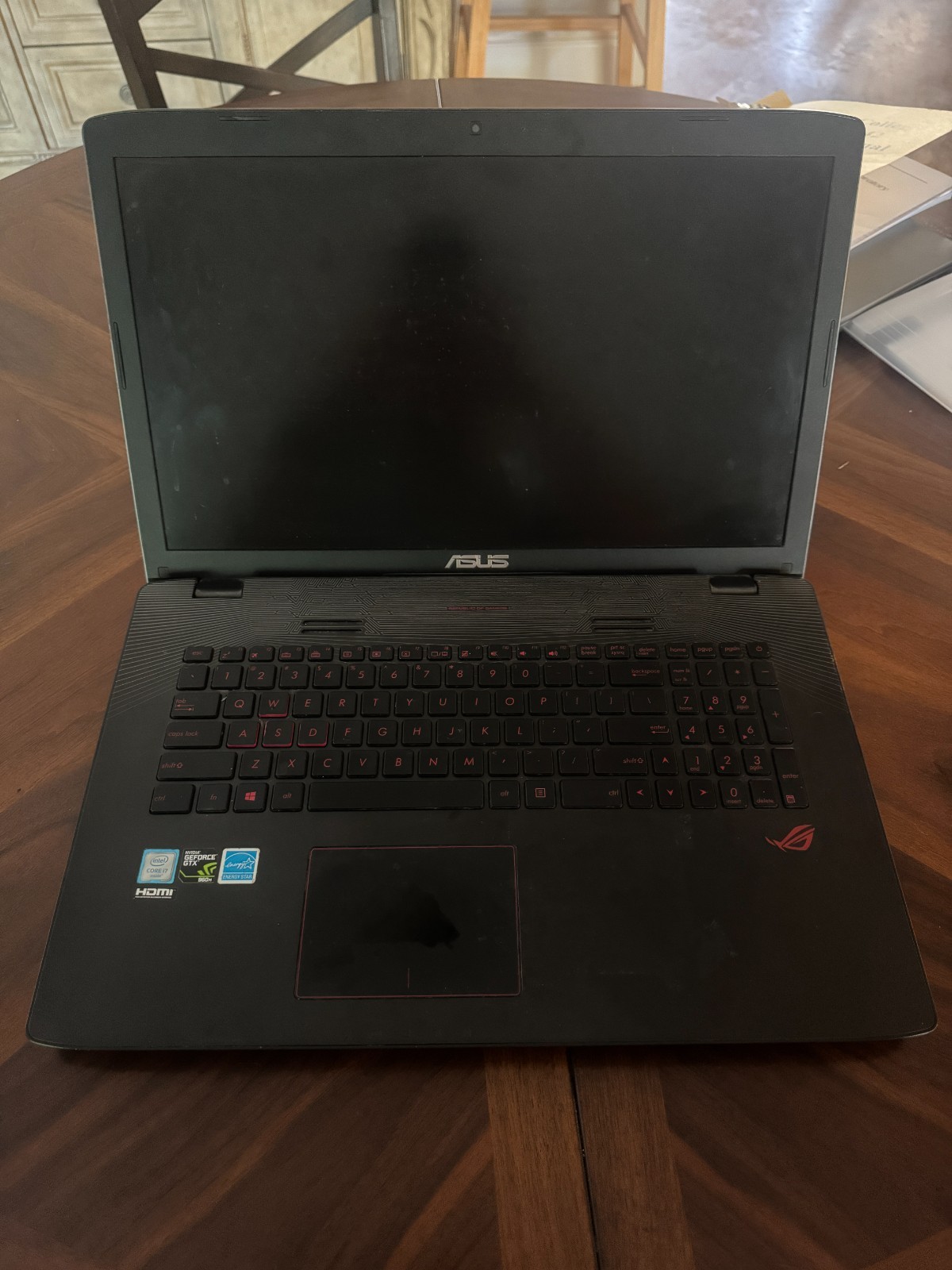 ASUS ROG GL752VW-DH71 17.3" i7 16GB 1TB GTX 960M READ Bad Battery