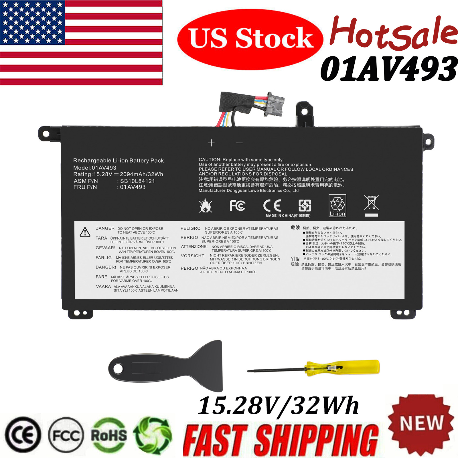 01AV493 00UR891 Internal Battery for Lenovo ThinkPad T570 T580 P51S P52S 00UR890