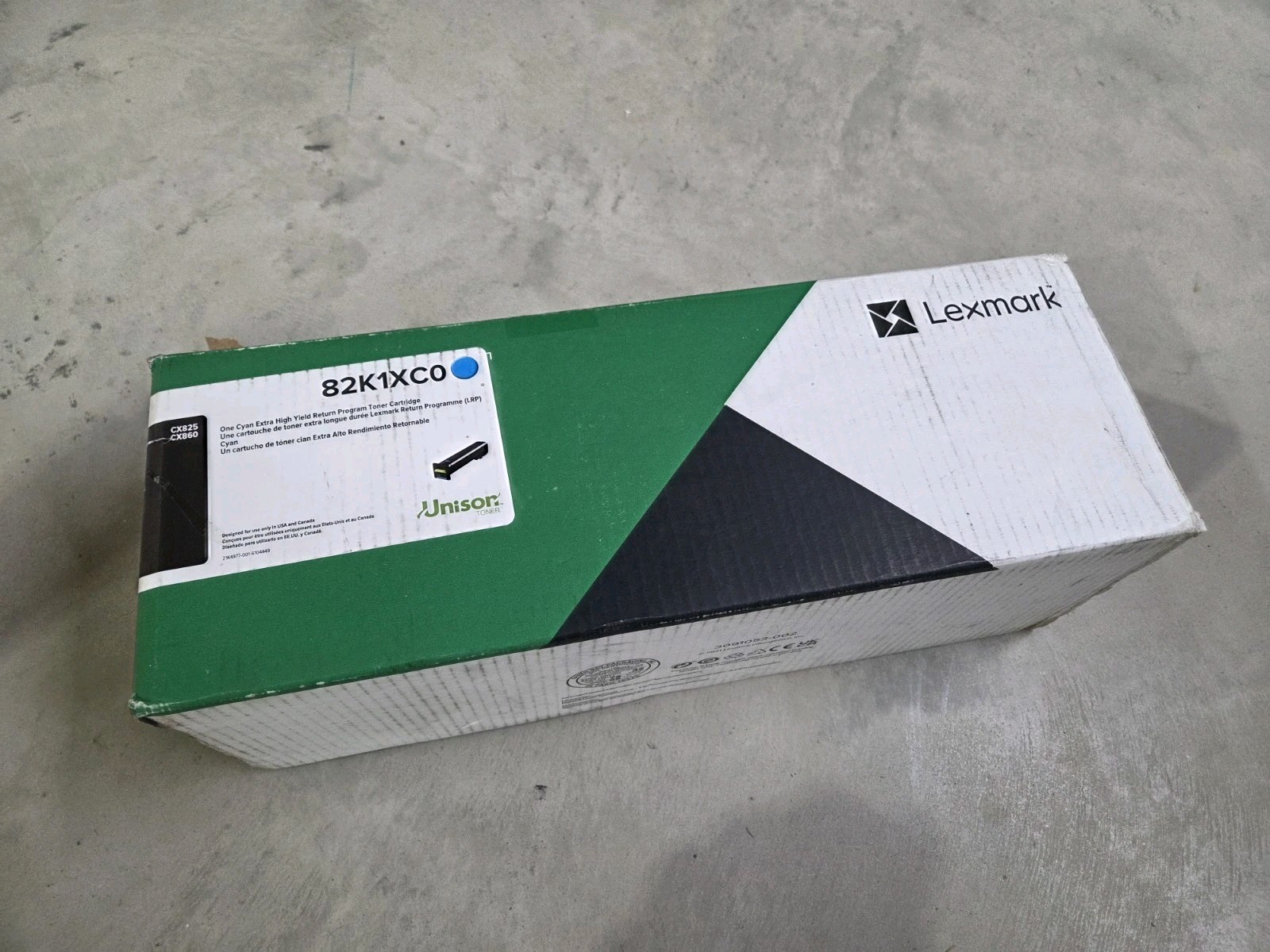 Genuine Lexmark 82K1XC0 Cyan Toner Extra High Yield - Open Box Sealed Bag