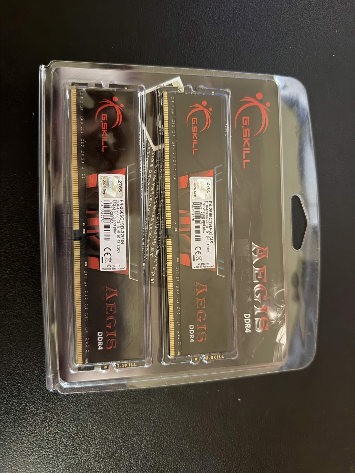 G. SKILL Aegis 32GB (2 X 16GB) PC4-21300 (DDR4-2666) Memory (F42666C19D32GIS)