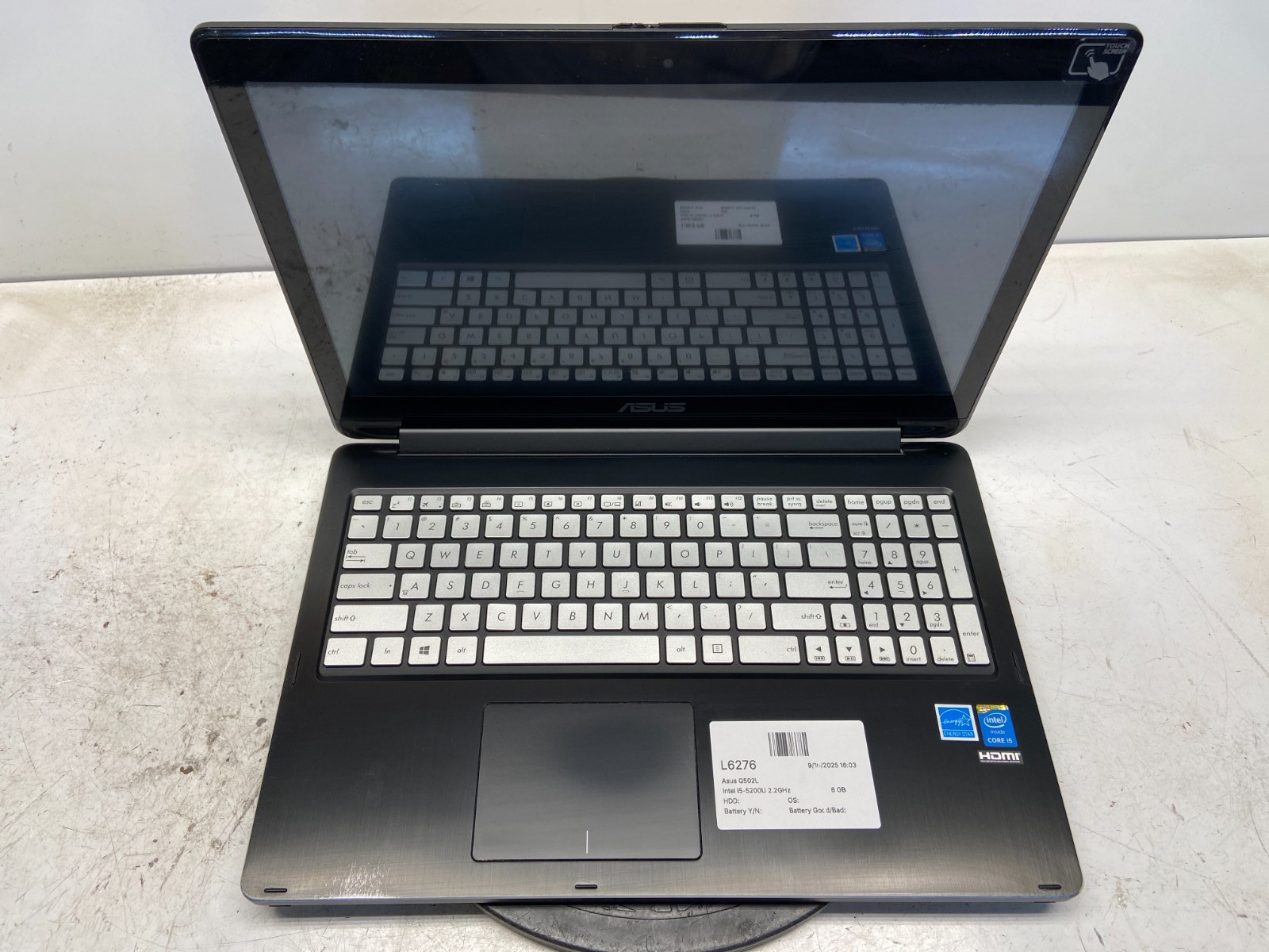 Asus Q502L Intel i5-5200U 2.2GHz 8 GB NO HDD