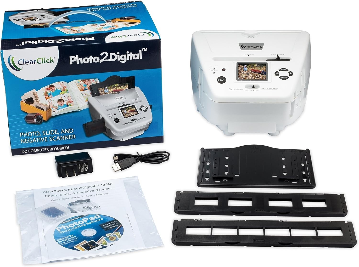 ClearClick Photo 2 Digital 10MP Scanner Scan Film Negatives & Photos To Digital