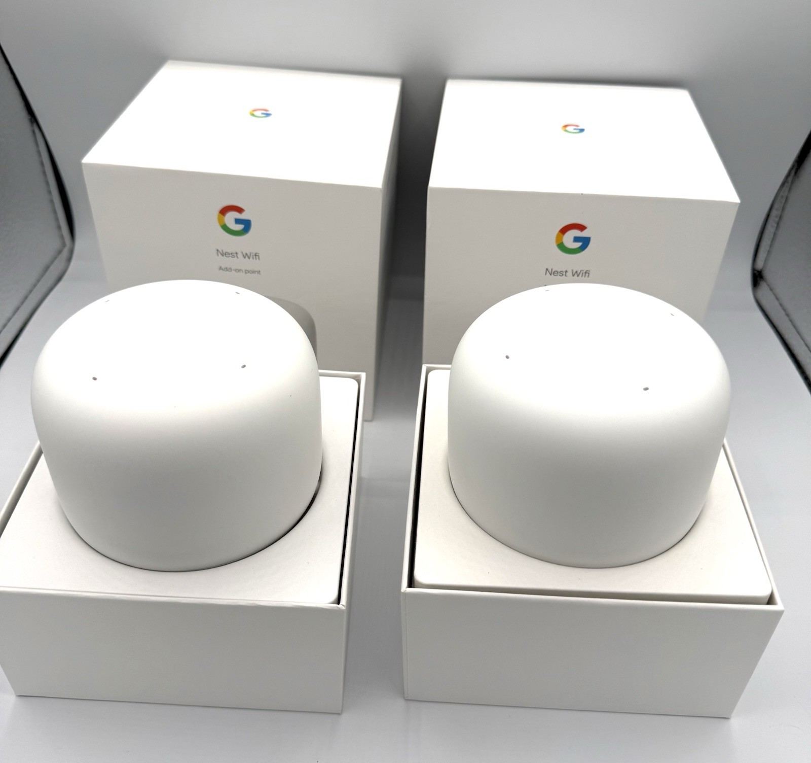 Google Nest Wifi Points (2) Snow (GA00667-US) - Two Points - Open Box