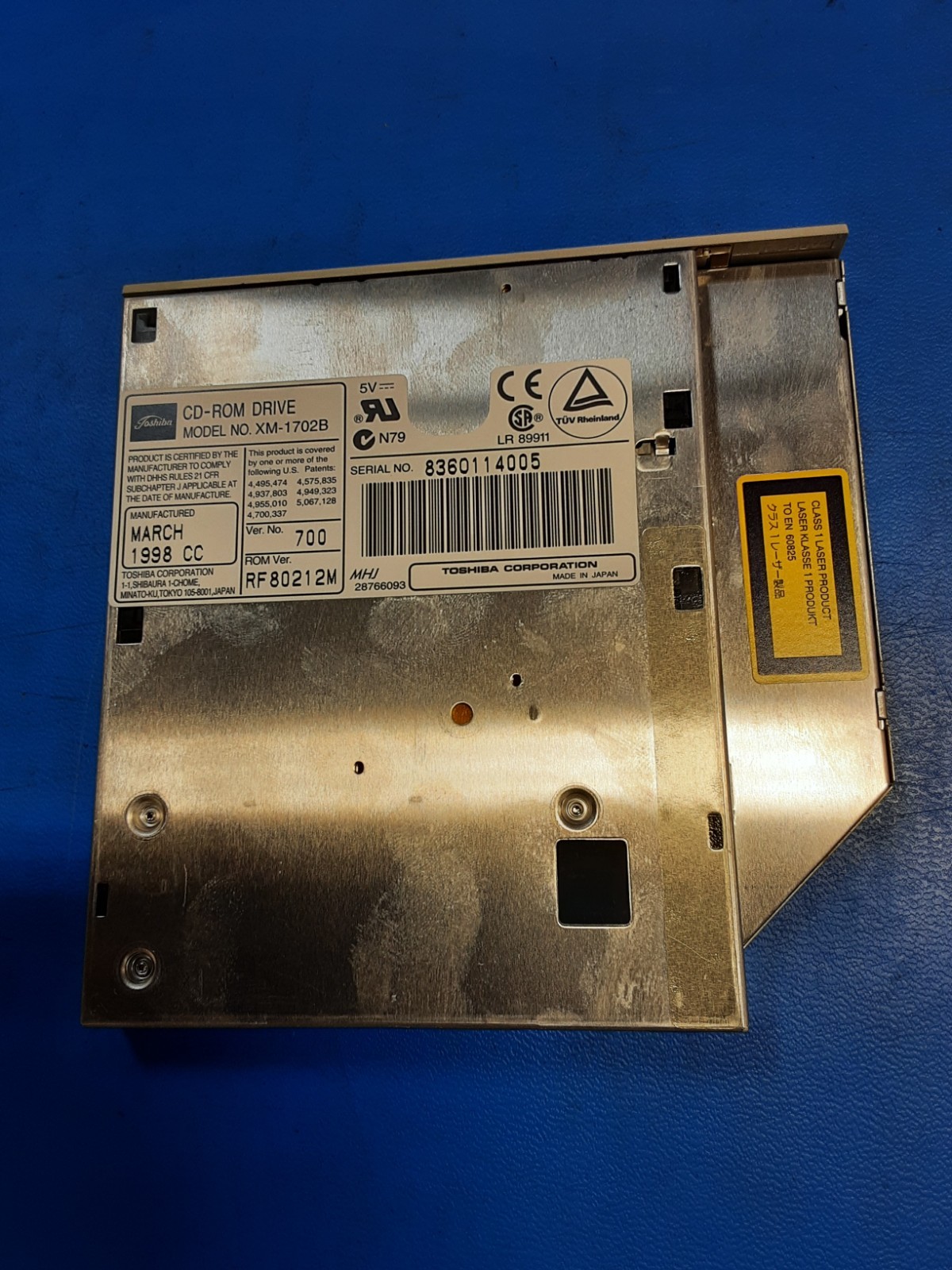 Toshiba XM-1702B 24X IDE CD-ROM Drive OEM Notebook Laptop Module 05K8873 05K8803