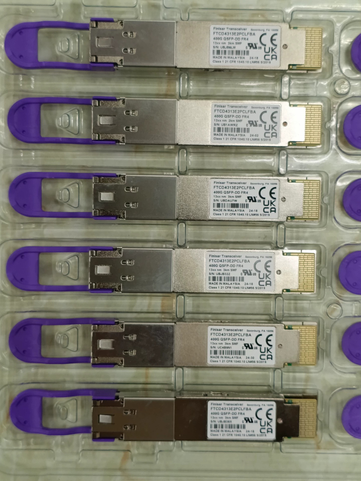 1PC Finisar FTCD4313E2PCLFBA Transceiver 400G QSFP-DD FR4 13XX Nm 3km SMF