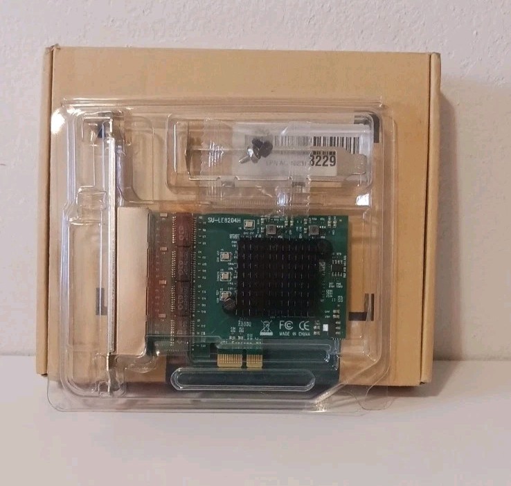GLOTRENDS LE8204-4-port Pcle  Network Card For Desktop PC 1000/100/10mbps.