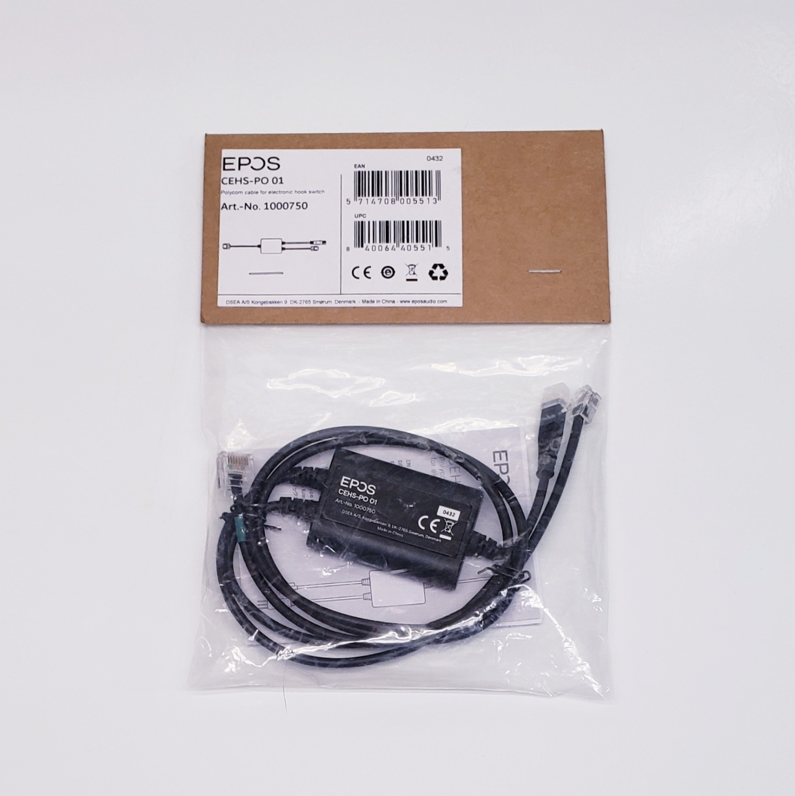 EPOS EHS Cable For Polycom SD Office, Pro 1, 2 - DW OfficeRunner - D10 Headsets