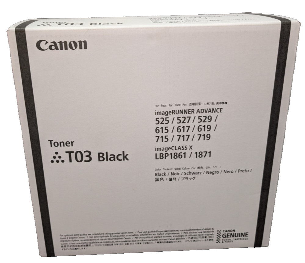 OEM Genuine Canon T03 2725C001 Toner Cartridge Black ImageRunner, NEW Ships Free