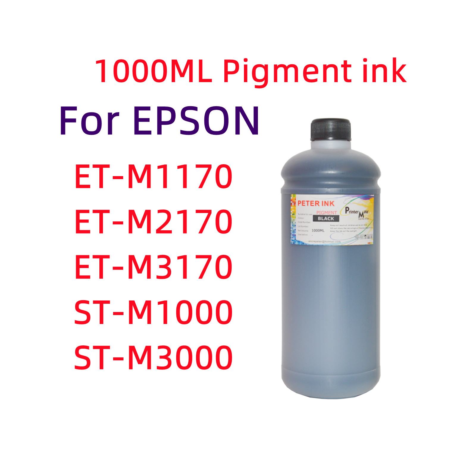 1000ML Premium Black refill ink ET M1170 M2170 M3170 ST M1000 M3000 Printer 532