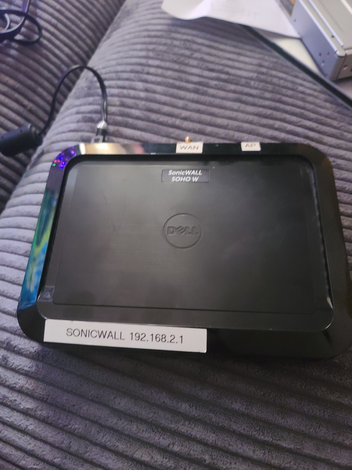 SonicWall SOHO W Firewall Appliance Network Security Device with Power Adapter