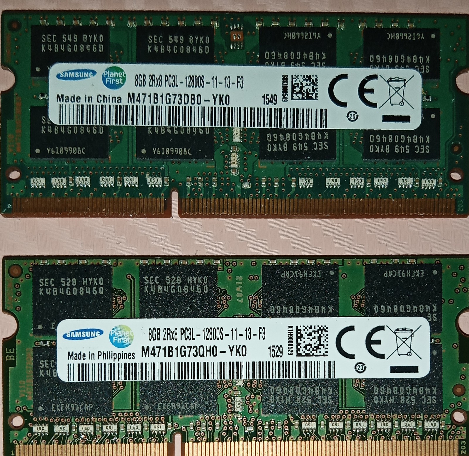Samsung 16GB (2x8GB) DDR3L PC3L-12800S 204-Pin SO-DIMM