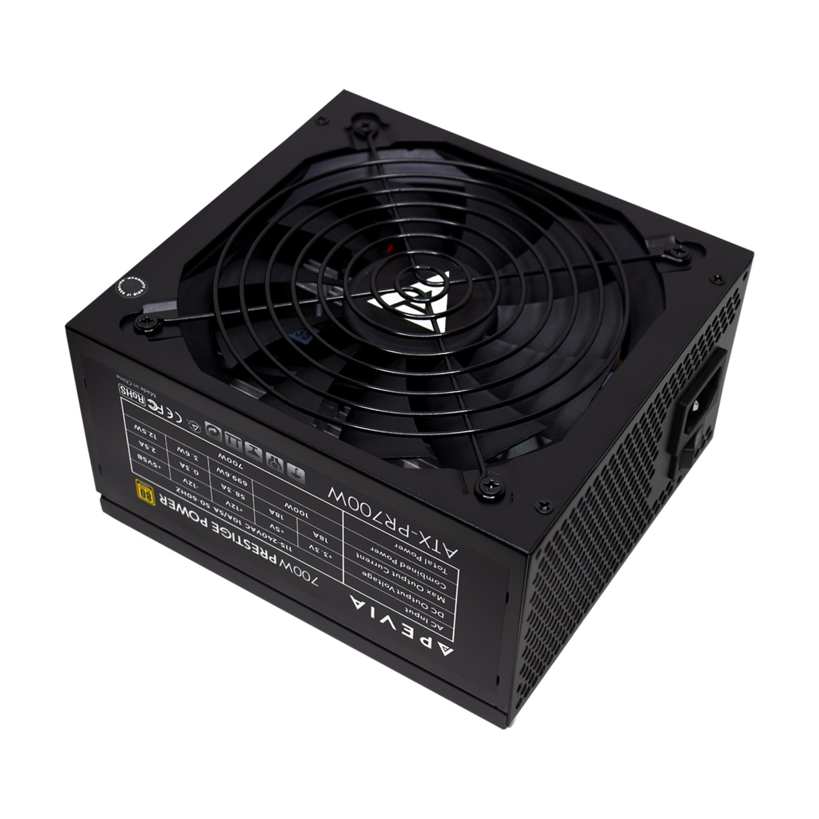 Apevia ATX-PR700W Prestige 700W 80+ Gold Certified, ATX Active PFC, DC to DC ...