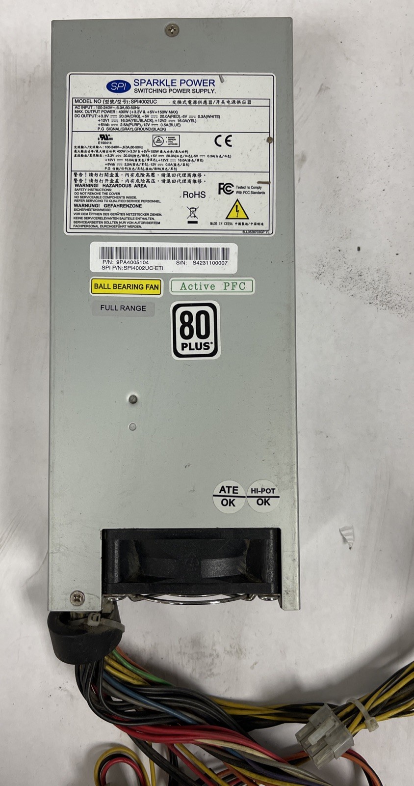 Sparkle Power SPI4002UC Switching Power Supply. TESTED